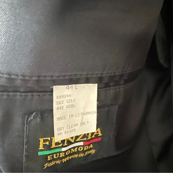 Fenzia S&K Men's Grey Silk/Wool Blend Sports Blazer Jacket Size 44L GUC - Picture 6 of 12